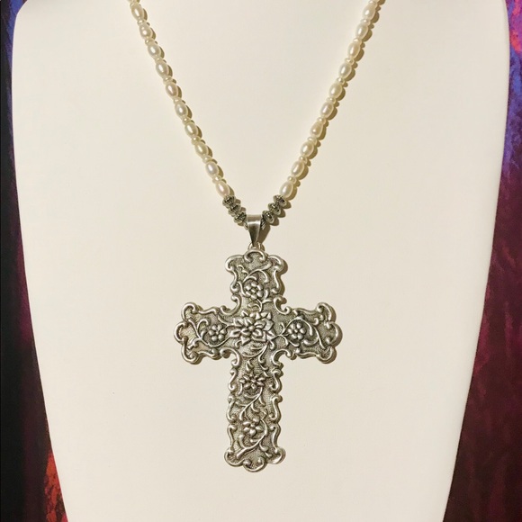 Hand Made By Jill Jewelry - Necklace pearl/sterling